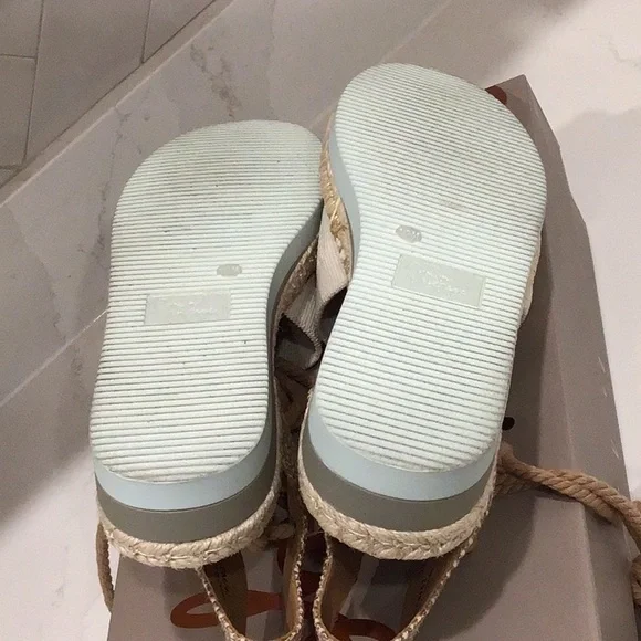 Women's Cream Espadrille Sandals Size 10 - Picture 9 of 9